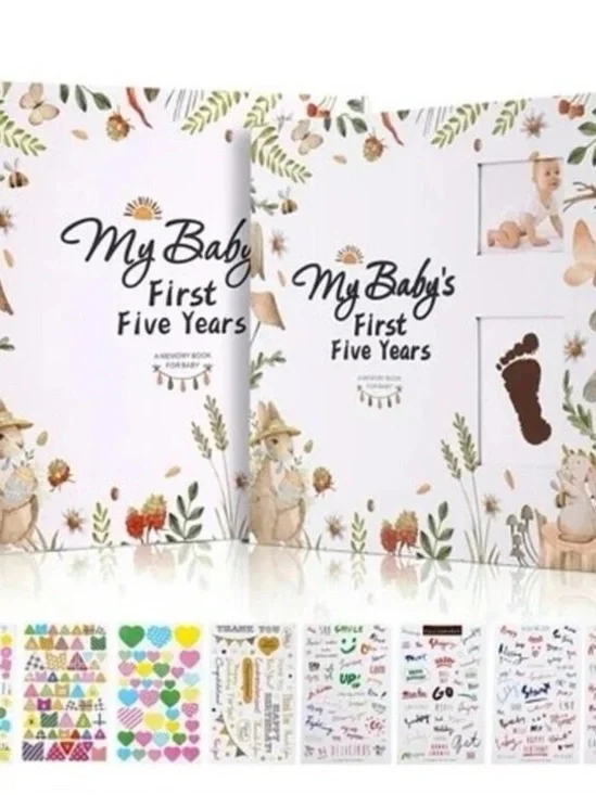 FACTORY SEALED My Baby's First Five Years Memory Book - Floral Neutral Nursery