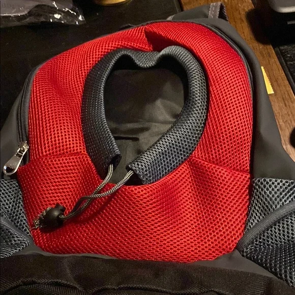 Red and Black Pet Backpack