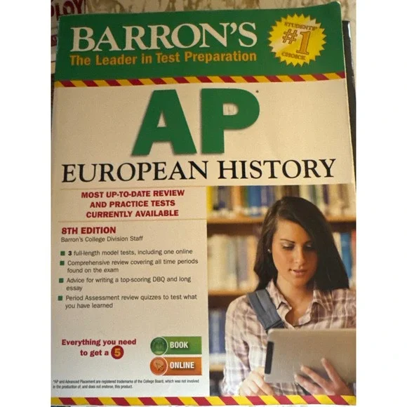 Barron's AP European History 8th Ed. Test Prep Book + Online Practice‎
