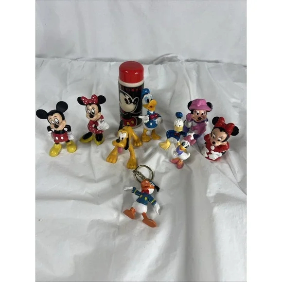Lot Of 8 VTG Disney PVC Plastic Figures‎ Mickey Mouse & Friends Cake Toppers