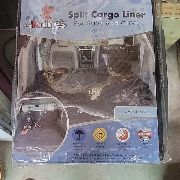 MONEY DONATED TO SPCA 4knines Split cargo liner for SUV and C.U.V