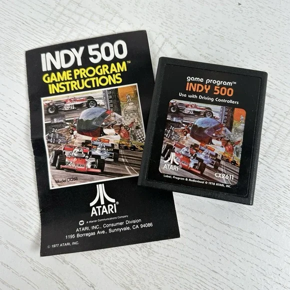 Atari 2600 Indy 500 Video Game Program Instructions Booklet Manual CX2611