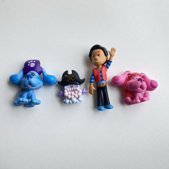 Blues Clues & You Pirate Themed‎ Collectible PVC Figures Cake Toppers 4 Pc Lot
