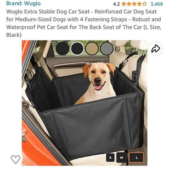 Large dog car travel