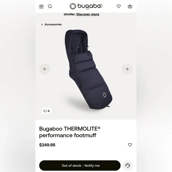 Bugaboo Thermolite Performance Footmuff - Navy