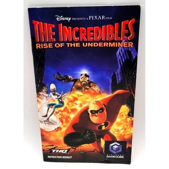 THE‎ INCREDIBLES: RISE OF THE UNDERMINER GAME MANUAL ONLY NINTENDO GAMECUBE