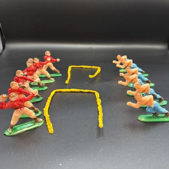 Vintage Football Rugby Players Cake Topper Figures Made In‎ Hong Kong