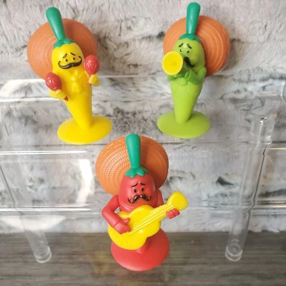 Senor Pepper Jalapeno Mariachi‎ Band Rubber Game Pieces Mexican CAKE TOPPERS