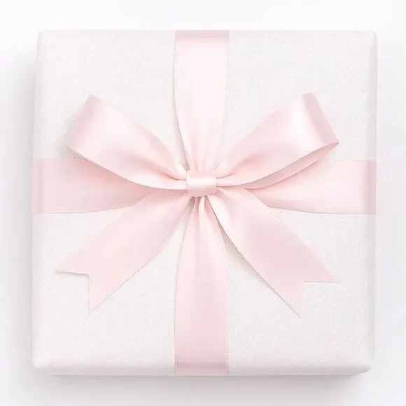 NWT Paper Source White Glitter Wrapping Paper Roll 27.5”x59” Designer Gift Wrap