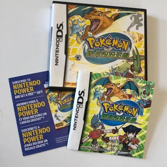 Nintendo DS Pokémon Ranger authentic game case and instruction booklet