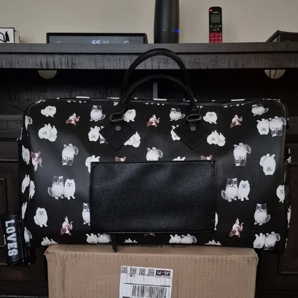 Loves Black and White Dog Carrier