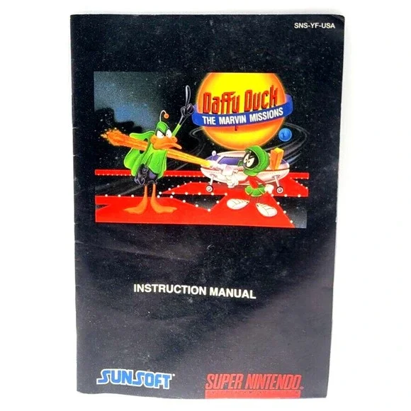 DAFFY DUCK: THE MARVIN MISSIONS GAME MANUAL ONLY SNES‎ SUPER NINTENDO