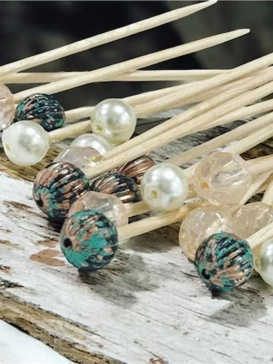 Wedding Pearl | Wedding Picks | Appetizer Picks | Cupcake Toppers | Handmade