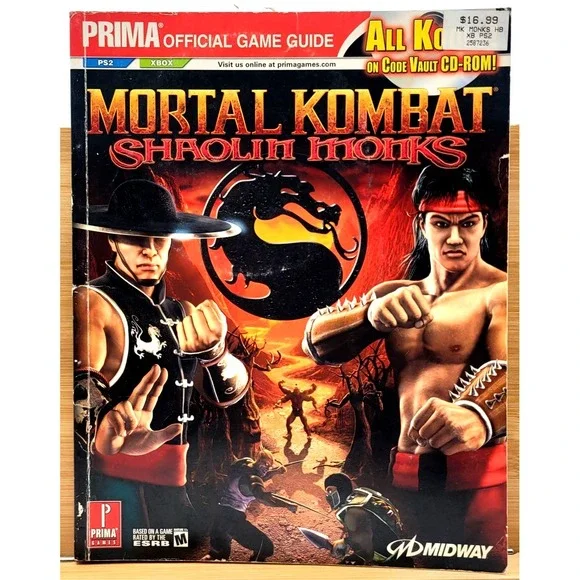 Mortal Kombat Shaolin Monks Prima Official‎ Guide WITH CD ROM