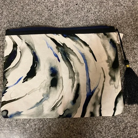 Paper source tie-dye zippered pouch