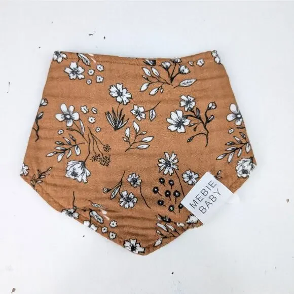 Mebie Baby Mustard Floral Bandana Bib