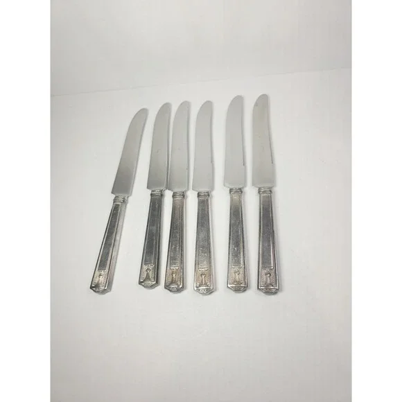 1923 Century Silver plate International Silver Holmes & Edwards 6 Butter Knives