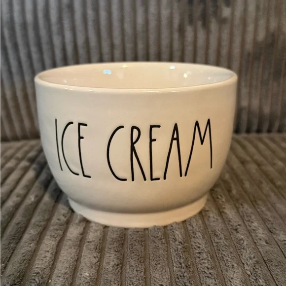 Rae Dunn White Ceramic Ice Cream Bowl- New