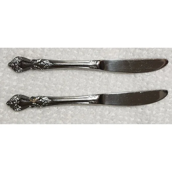 Reed & Barton Marlborough Pattern Stainless Flatware - Two (2) Youth Knives