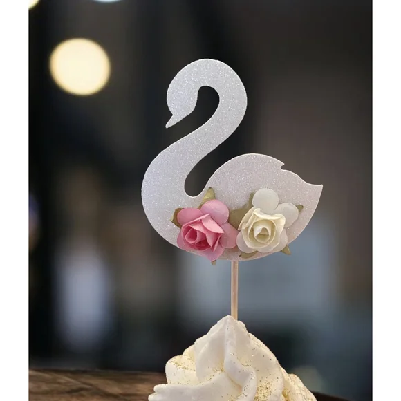 Swan Cupcake Toppers, Swan Toppers,Swan Theme, Swan Party