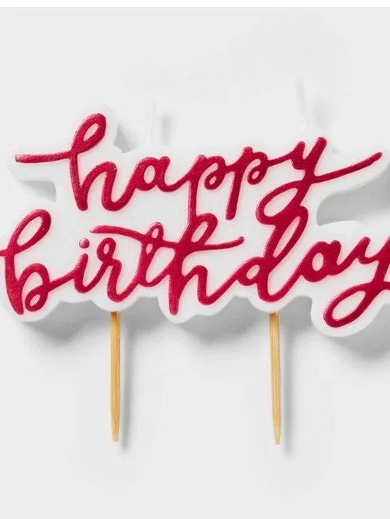 🔵 Hot Pink Happy Birthday Candle - Spritz™ NEW in box