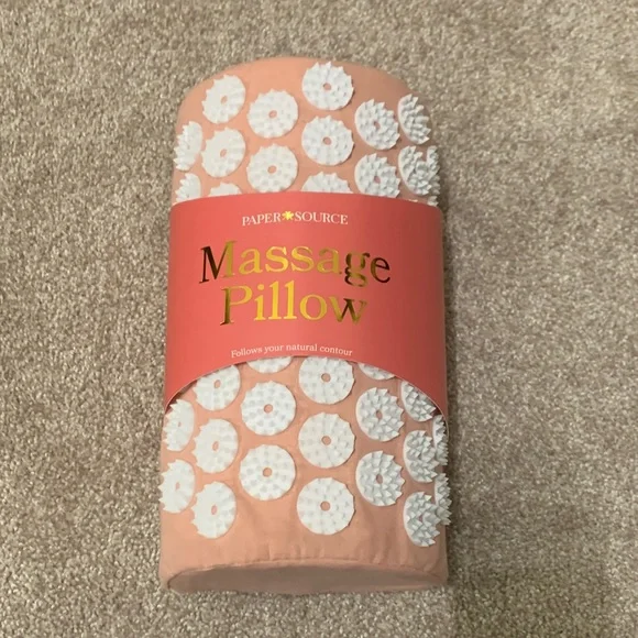 Paper Source Massage Pillow in Peach and White