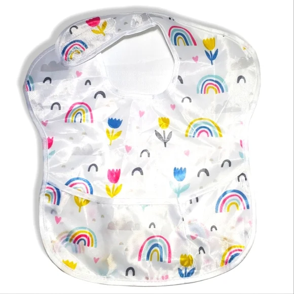 ♥️ 4 for $25 ♥️ #N Baby Bib Rainbow Girls Boys Wipe Off Clean