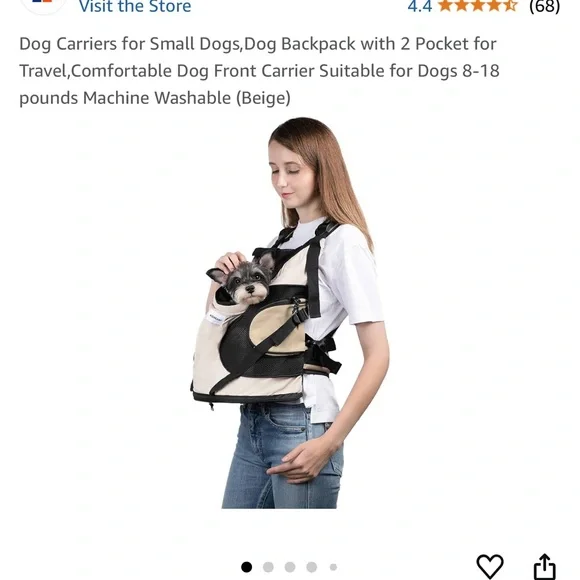 Dog Carriers for Small Dogs,Dog Backpack with 2 Pocket for Travel,