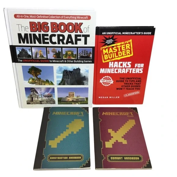 Minecraft Guide Adventure the Big Book of Minecraft Master Builder lot of 4