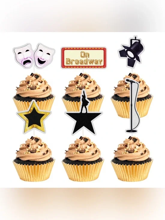 On Broadway Cupcake Toppers