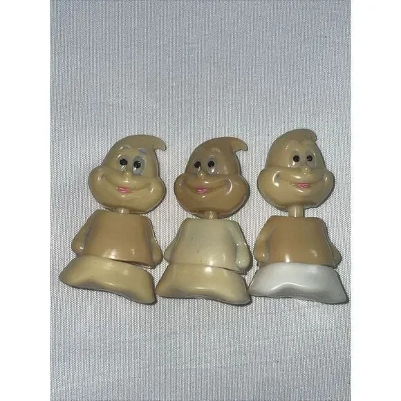 3 VINTAGE WHITE GHOST‎ BOBBLEHEAD CAKE TOPPER HALLOWEEN PARTY TABLE DECOR
