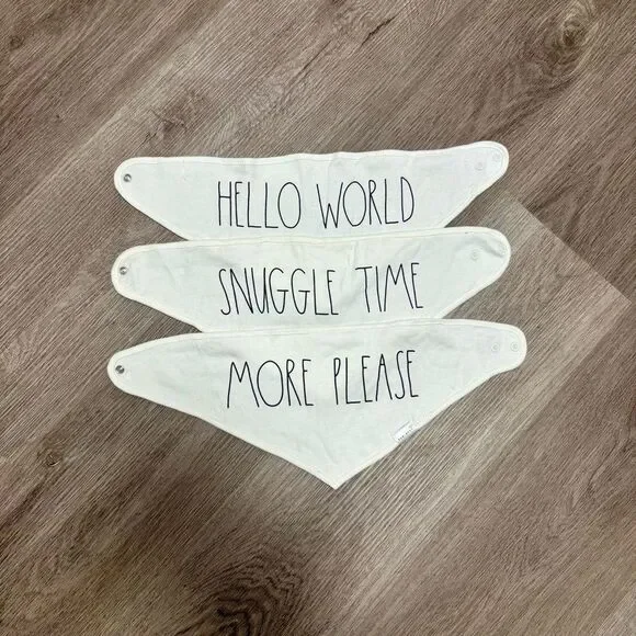 Rae Dunn Baby Bibs Bandana Style