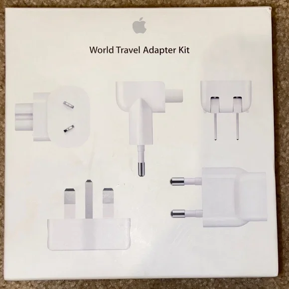Apple World Travel Adapters 6 Pieces Europe Australia New Zealand Japan China