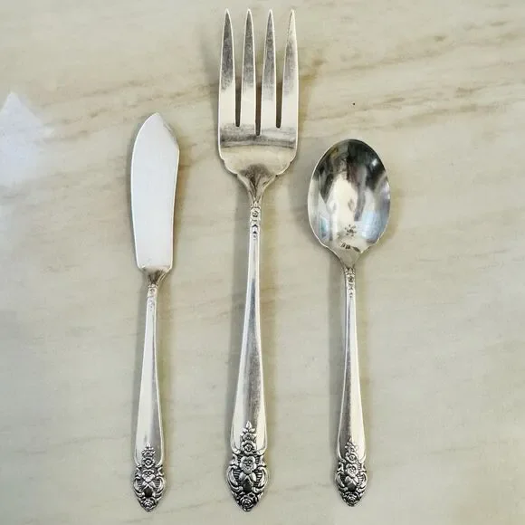 3pc ONEIDA Distinction Silverplate Serving Set Prestige Plate 1951