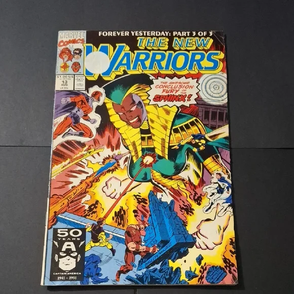 Marvel The New Warriors Comic - Vibrant Yellow and Red Cover