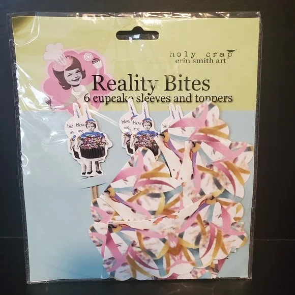 Erin Smith Art Reality Bites‎ BLOW ME Cupcake Sleeves, Toppers 6 Ct Party Humor