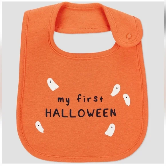 My First Halloween ghost baby bib