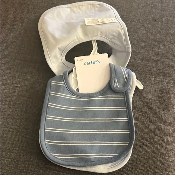 Carter's Little Adventure Seeker Bib Set - Cream and Gray