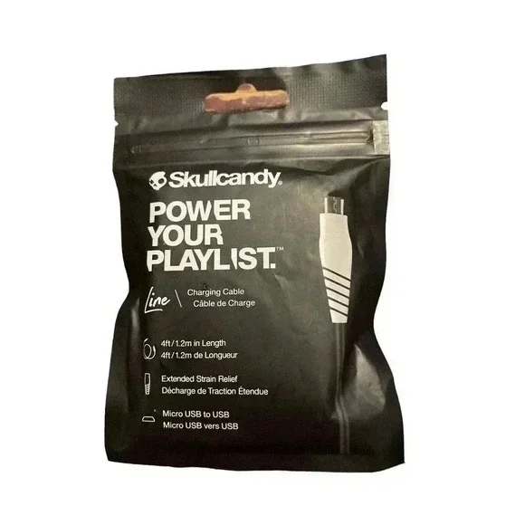Skullcandy Line Charging Cable Micro USB to USB 4 ft Long Extended Strain Relief