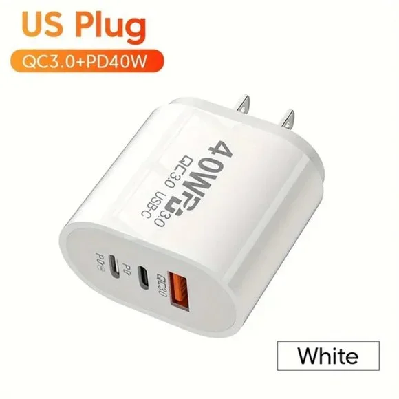 🔥2PK New 40W USB PD Fast Charge 3.0 Power Adapter For iPhone