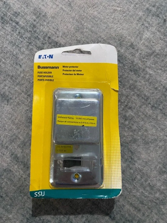 New bussman Motor Protector Fuse Holder - Silver