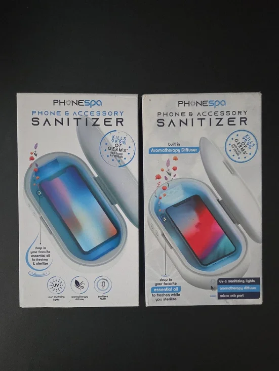 2 PhoneSpa Phone & Accessory Sanitizers NEW