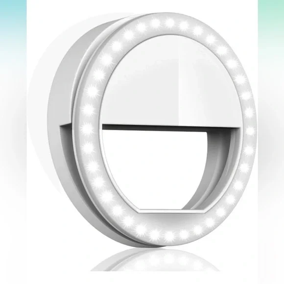 Selfie ring, light clip white