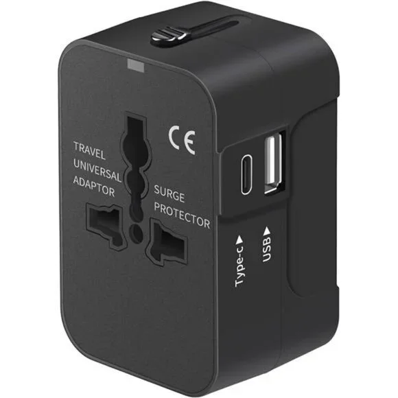 Travel Adapter with USB C Universal All in One Worldwide Travel Adapter Power C