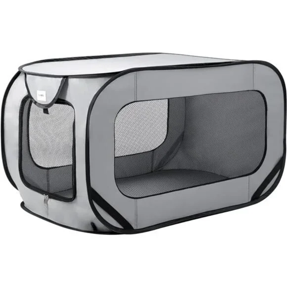 36in Portable Large Dog Bed - Pop Up Dog Kennel, Indoor Outdoor Crate for Pets