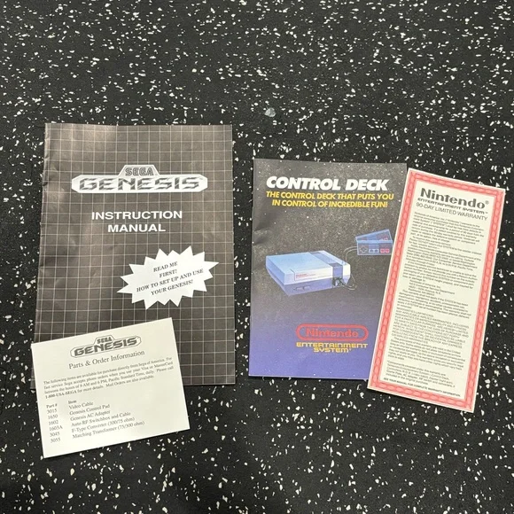 Original Sega and Nintendo Instruction Manuals Late 80’s Early 90’s
