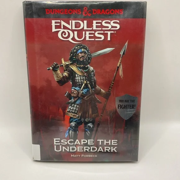 Dungeon & Dragons Hardback Endless Quest: Escape the Underdark Book Fighter D&D