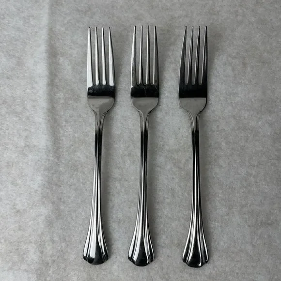 3 Pfaltzgraff MARGATE Stainless‎ Dinner Forks 7 3/8