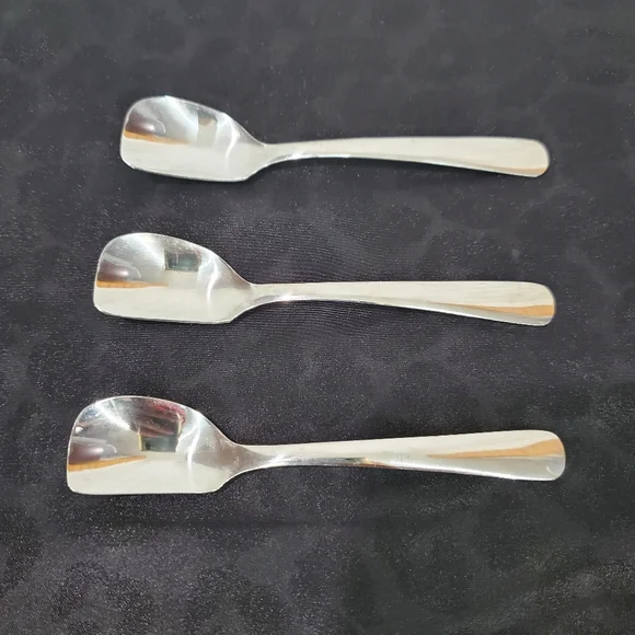 Vintage John Wagner Baby Food Or Jam Scraper Spoon Flat Edges Stainless Japan