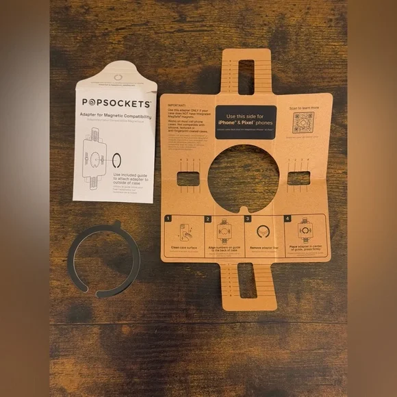 Adapter for magnetic pop socket capability